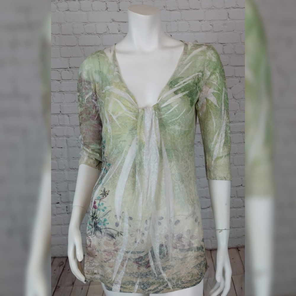Suki Jones Woman's Top 3/4 Length Sleeve Size S